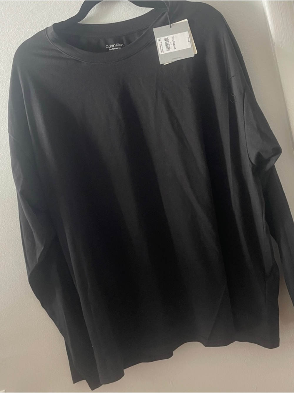 Calvin Klein Performance Black Crewneck Long Sleeve Top 2X